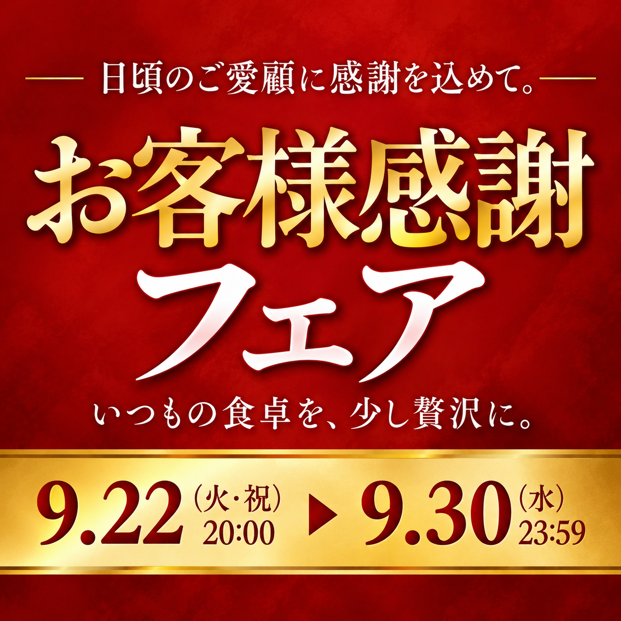 お客様感謝フェア 人気商品10％OFF・会員様ポイント5倍